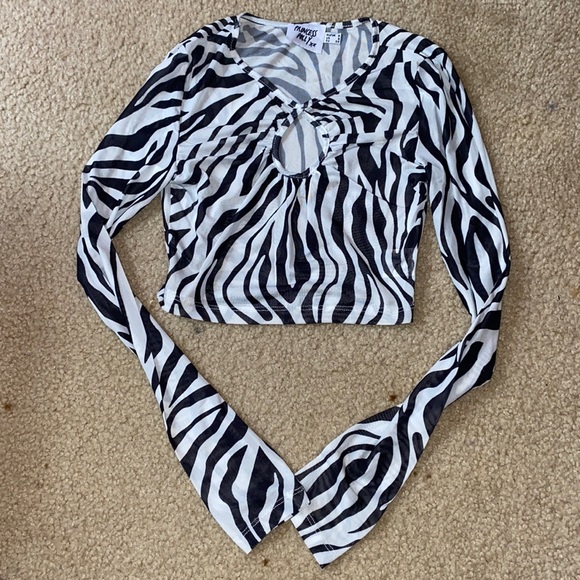 Princess Polly Tops - princess polly zebra crop top!